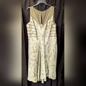 Adrianna Papell Womens sz 22W Blue Green Formal Hi-Low Dress